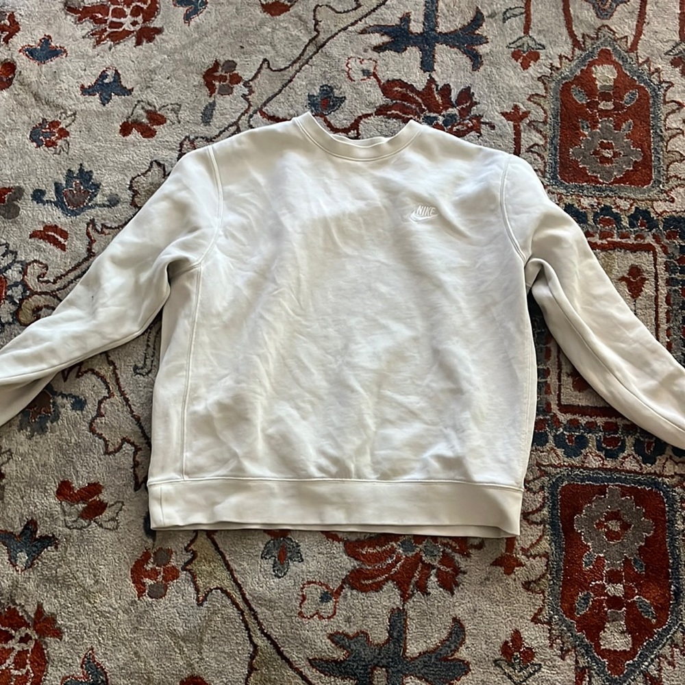 White Nike sweatshirt